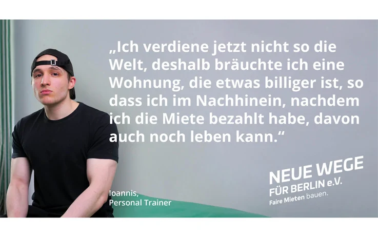 Zitat Ioannis, Personal Trainer zum Thema Wohnungssituation in Berlin