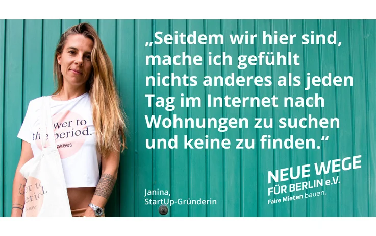 Zitat Janina Gründerin der Initiative "Neue Wege für Berlin e.V."