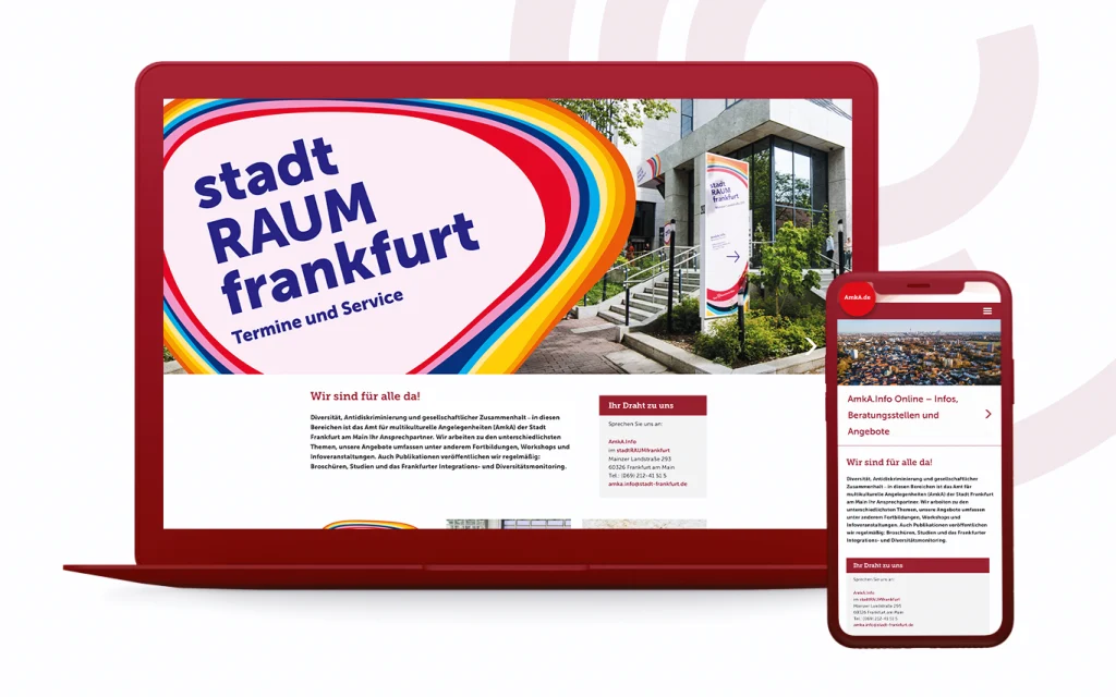 Website-Konzeption und Umsetzung für das Amt für multikulturelle Angelegenheiten (AmkA)