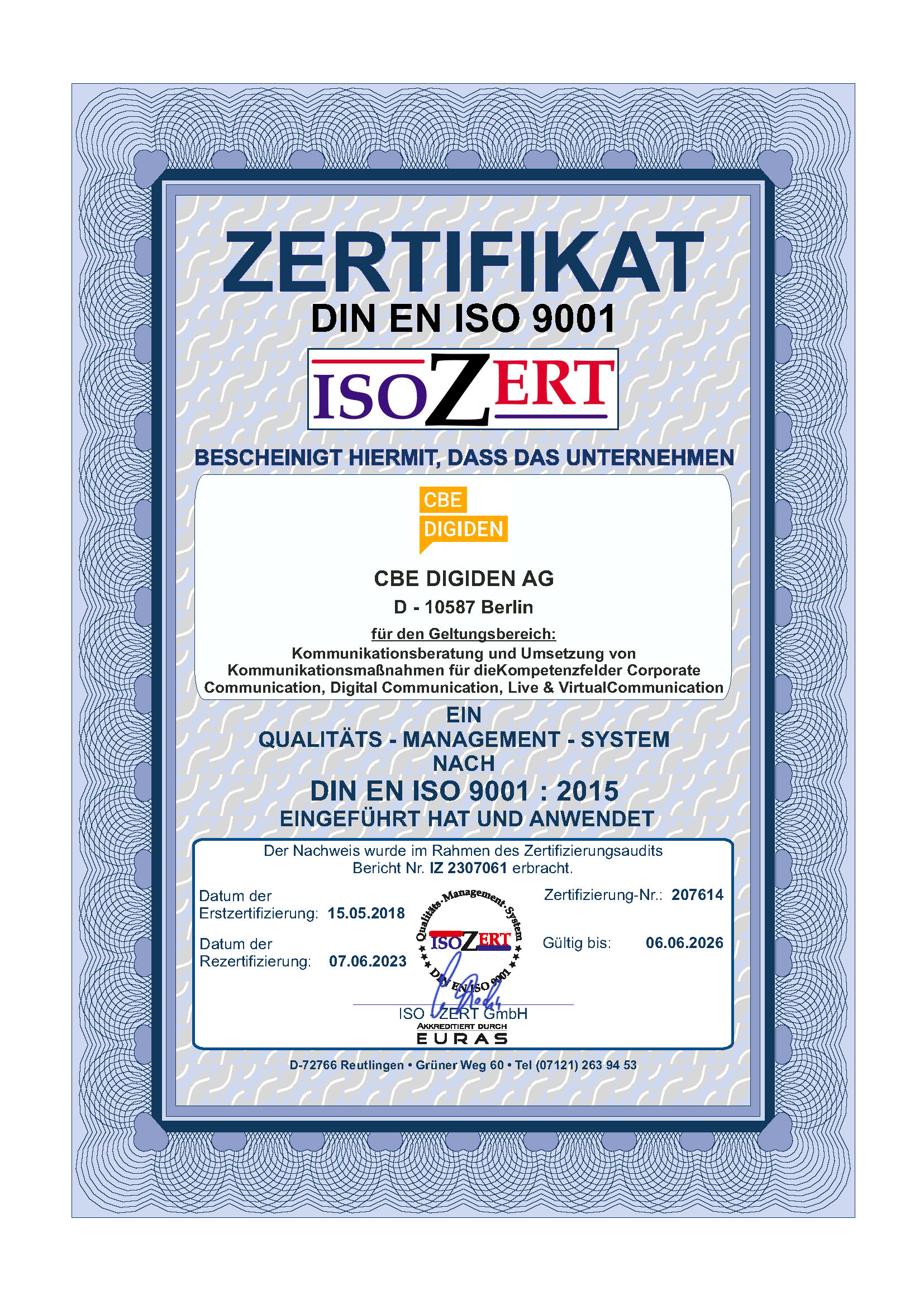 Cbedigiden ISO 9001 26
