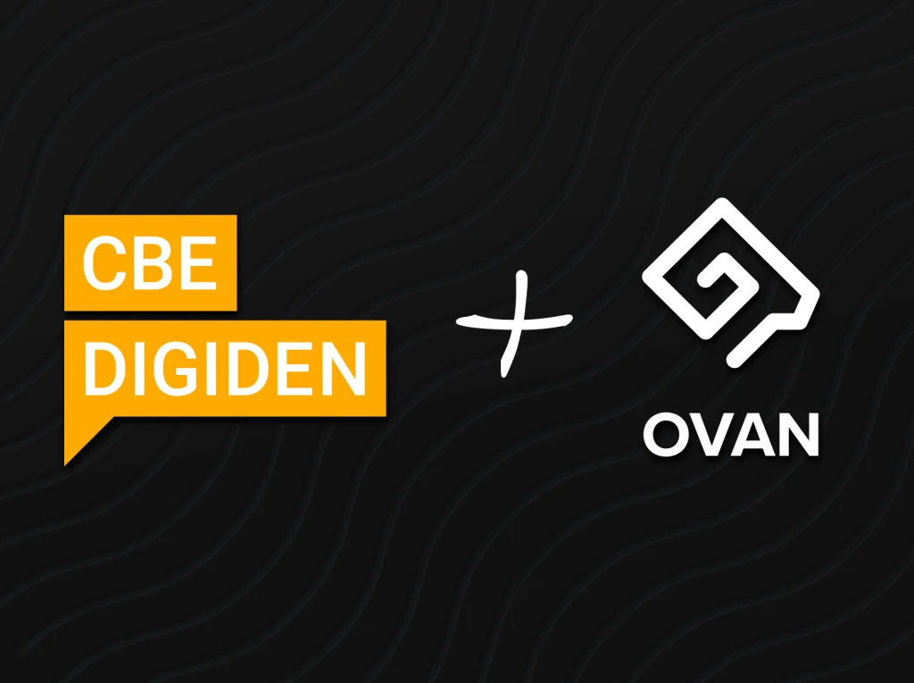 Logos von CBE Digiden und Ovan werden durch ein Pluszeichen verbunden.